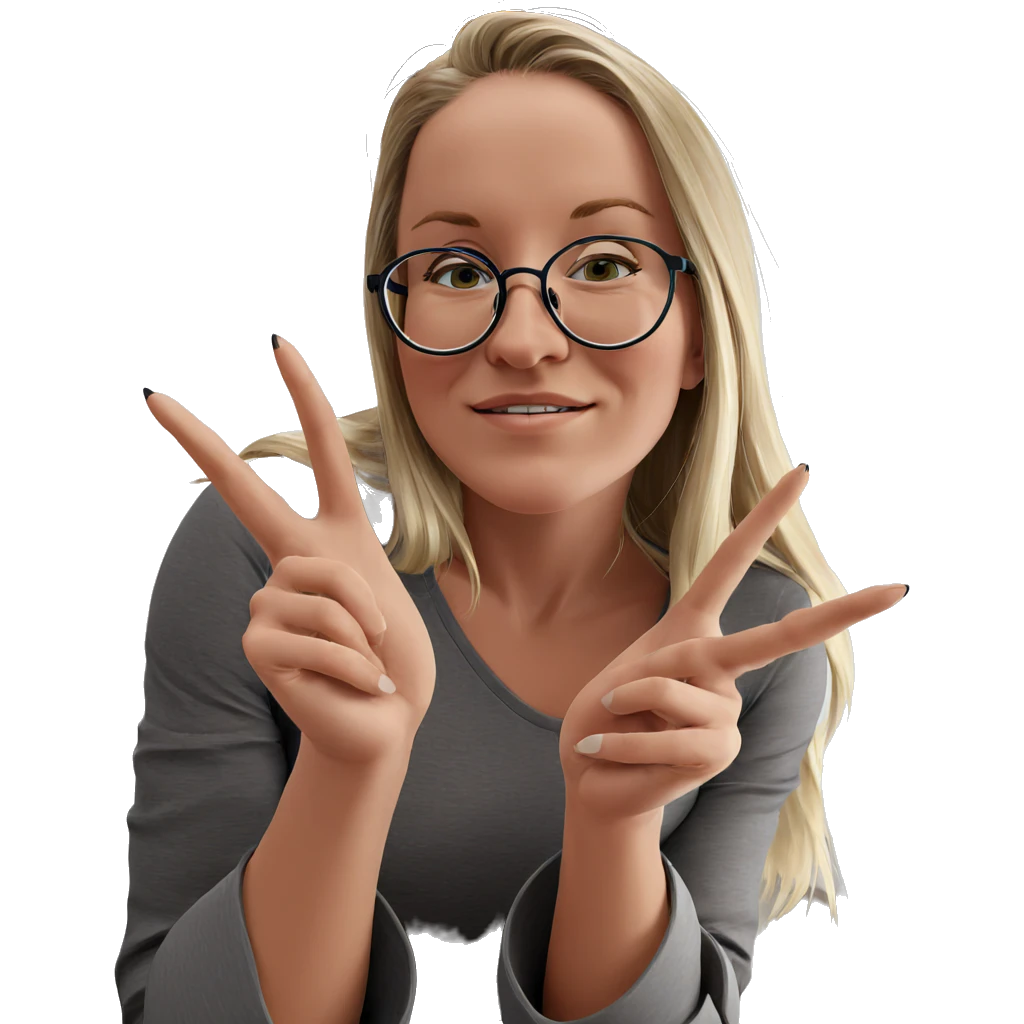 blonde girl with glasses indoors emoji