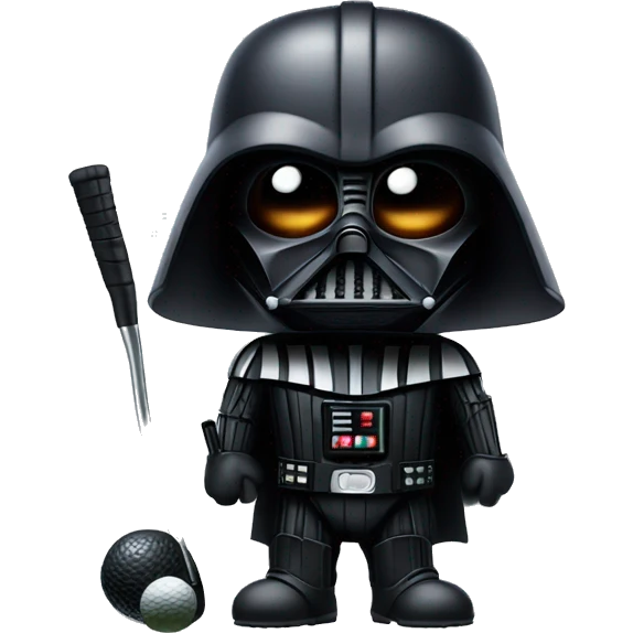 Darth Vader with golf club emoji