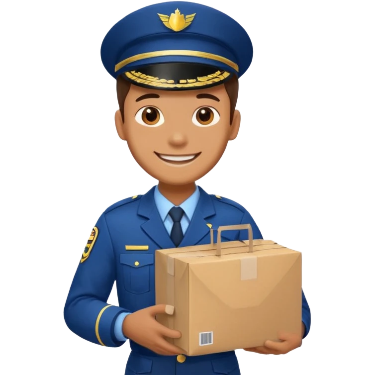 Hombre entregando paquetes (mensajero) emoji