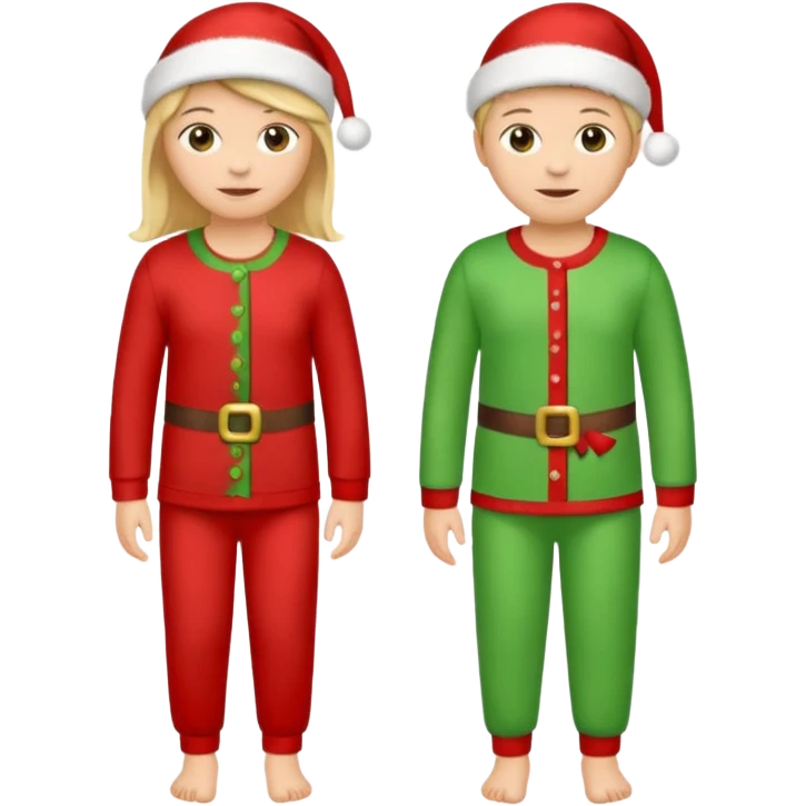xmas pajamas - no person just clothes,  emoji