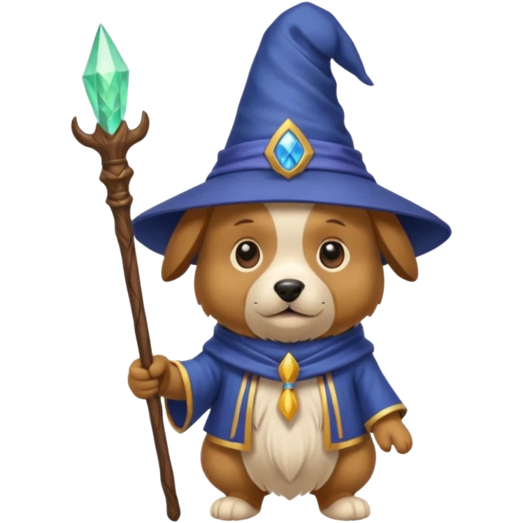 Dog wizard emoji