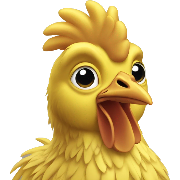 yellow hen,front emoji