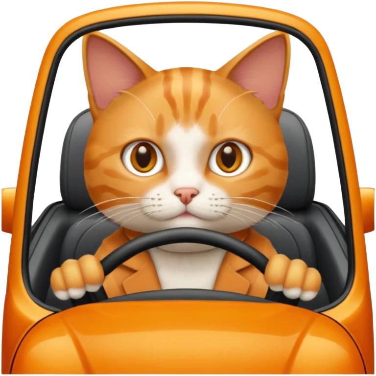 Cat driving car emoji