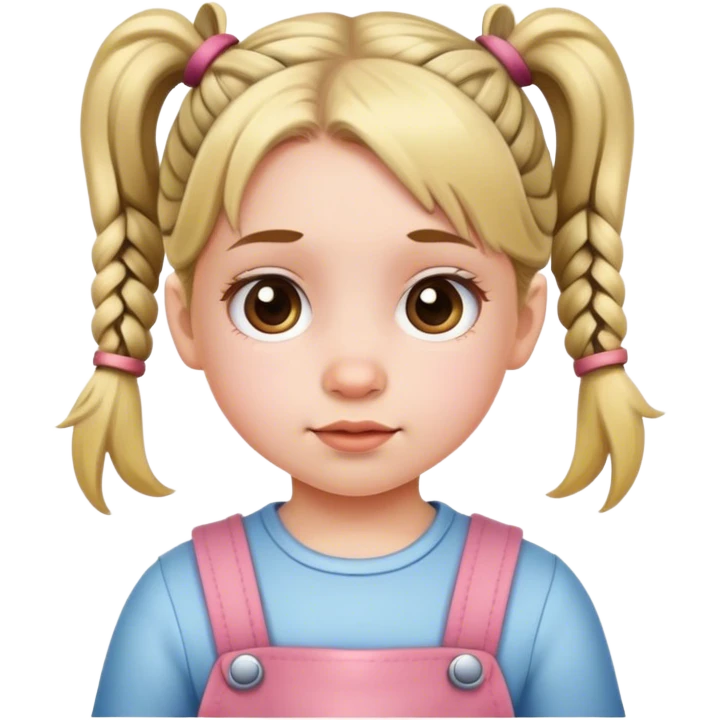 Little girl with pigtails emoji