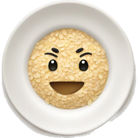 Oatmeal in a plate emoji