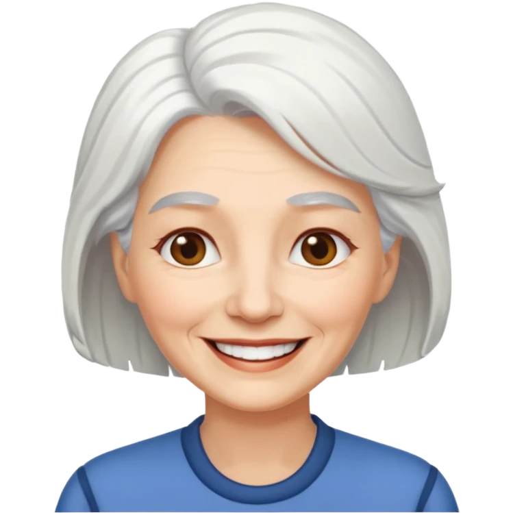 older woman with white hai  emoji