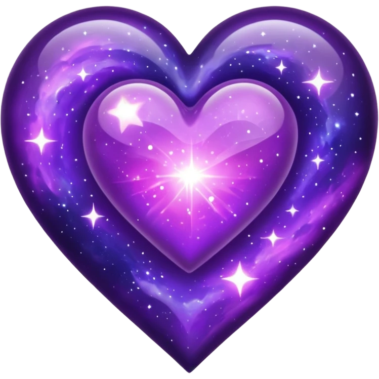 purple galaxy heart transparent emoji