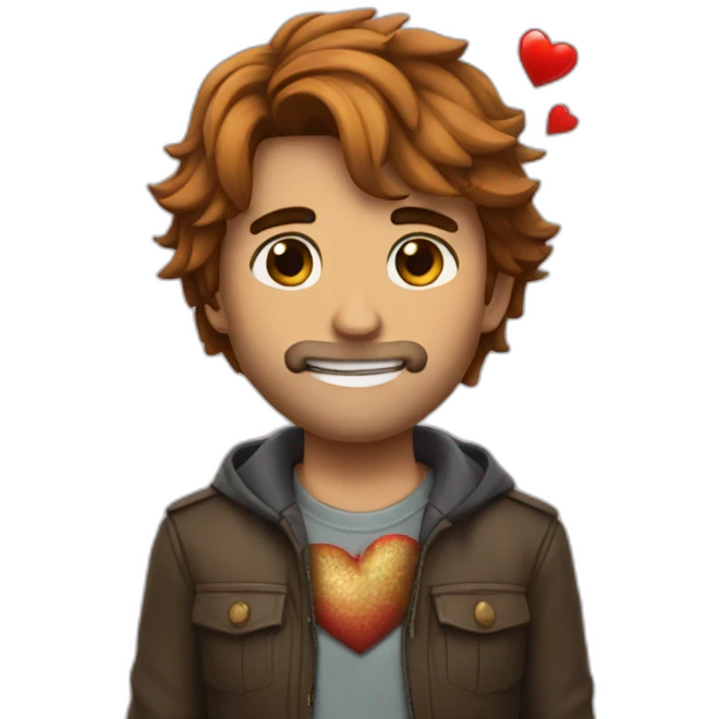 Leon con corazon emoji