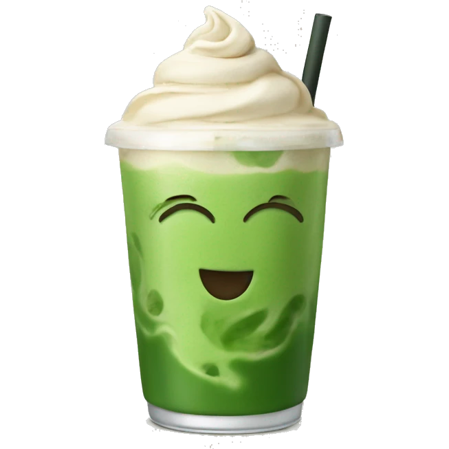 Matcha iced latte  emoji