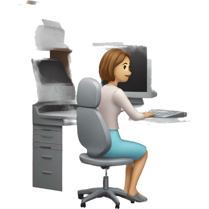 Lady in computer  emoji