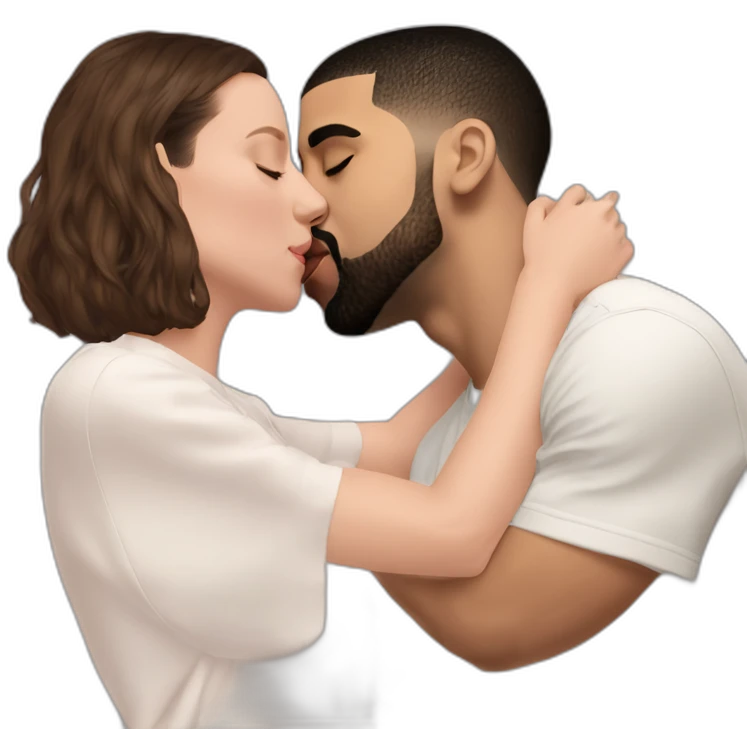 drake kissing Millie Bobby Brown emoji