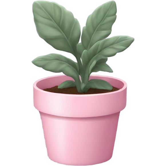 Sage green plant in pink pot emoji