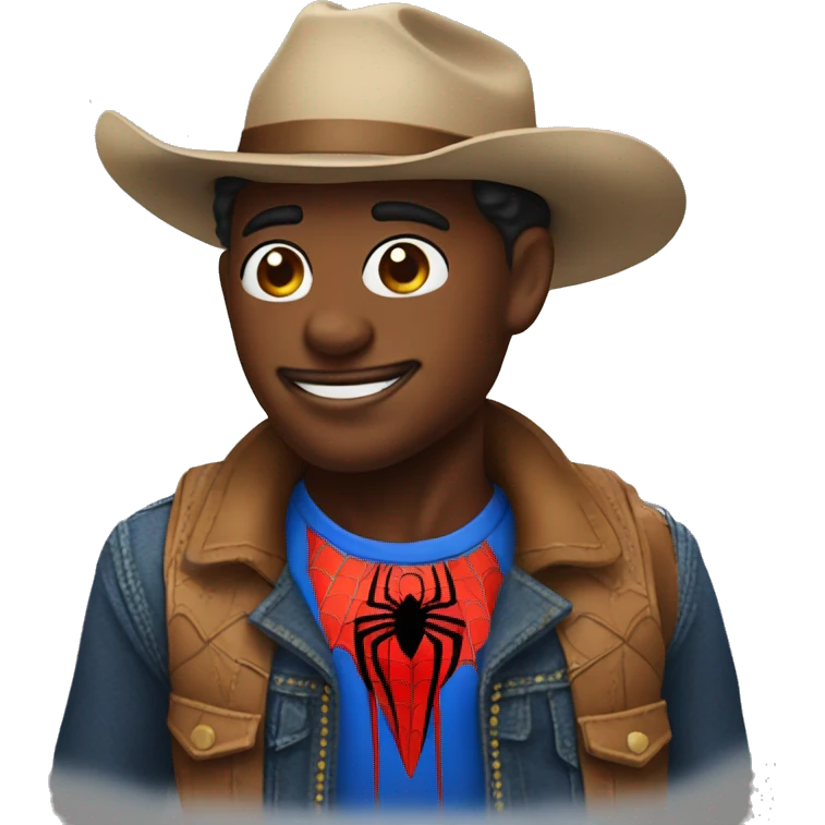 Spiderman with a cow-boy hat  emoji