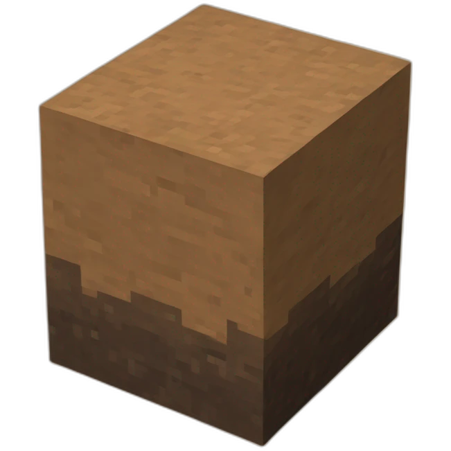 Minecraft block of dirt emoji