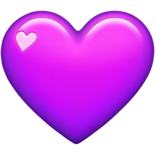 Neon purple heart emoji