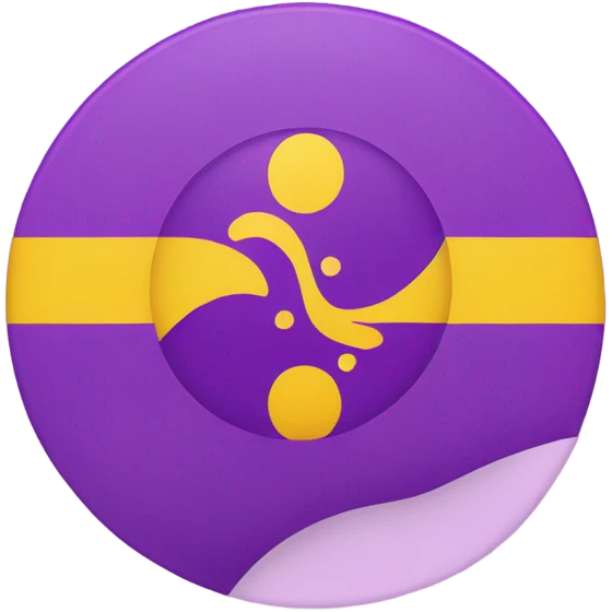Intersex pride flag with yellow background and purple circle in the middle  emoji