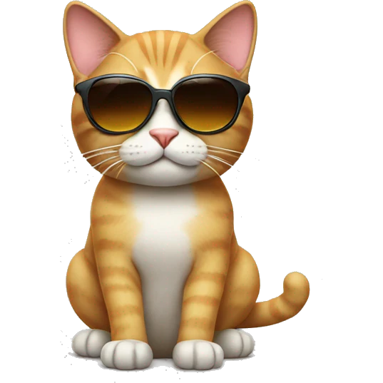 Cat with sunglasses emoji