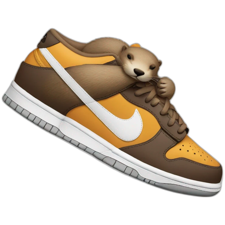 sleeping otter in nike dunks emoji