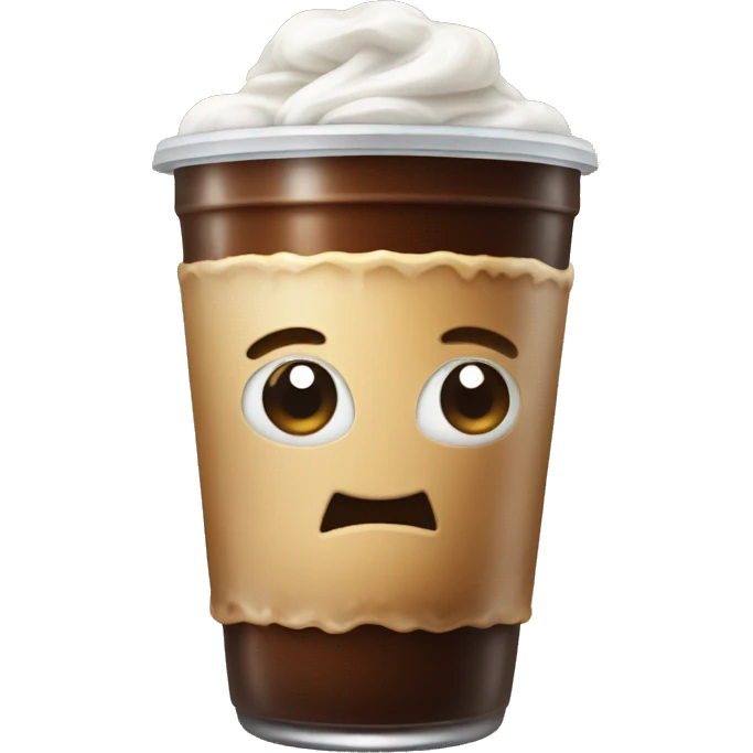 Iced coffe e with vanilla  emoji