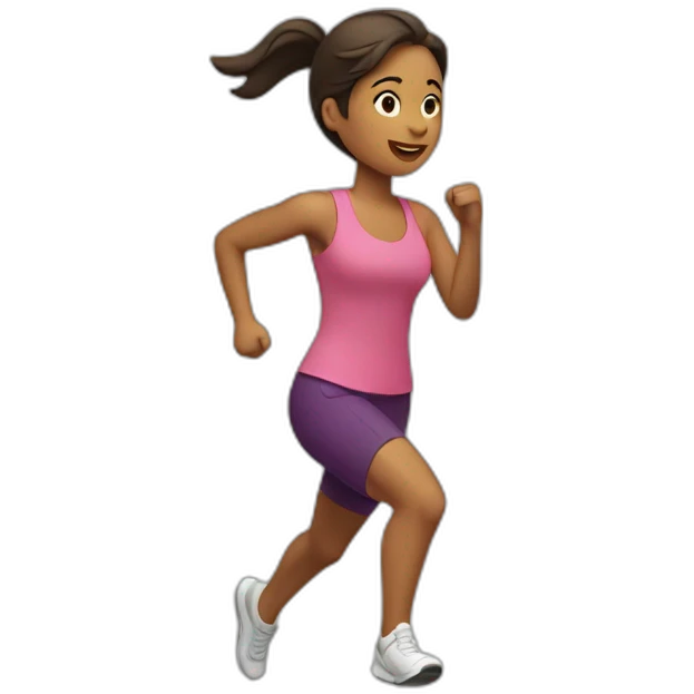 Mujer corriendo emoji