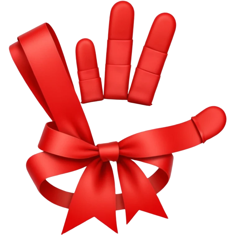 finger with ribbon emoji