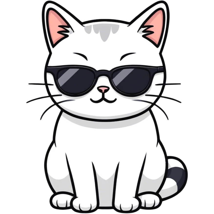 Cat with sunglasses emoji