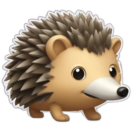 Edgehog in adhesive tape emoji