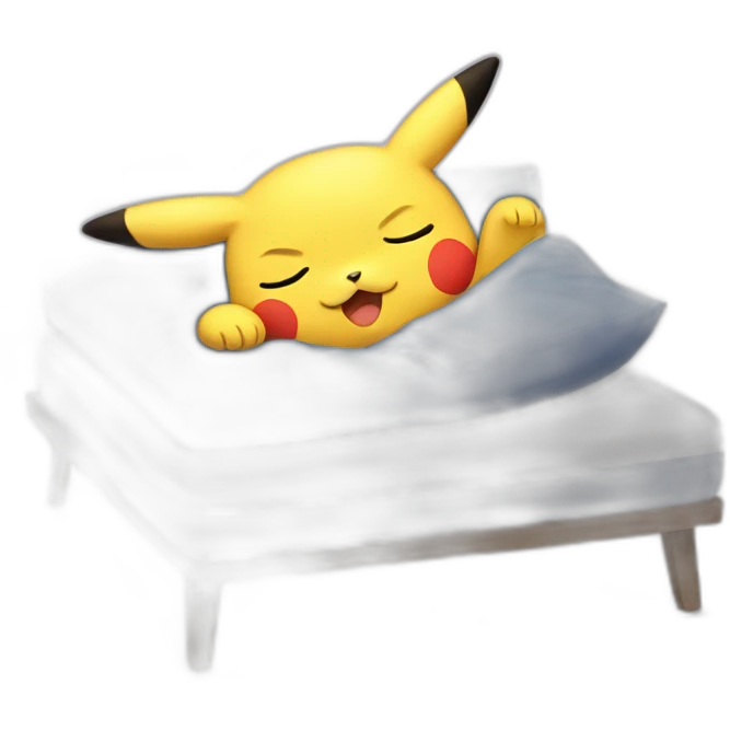 sleeping pikachu emoji