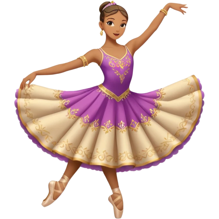 Ballerina (arabesque), street dancers. emoji