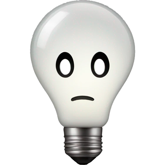 lightbulb with face emoji