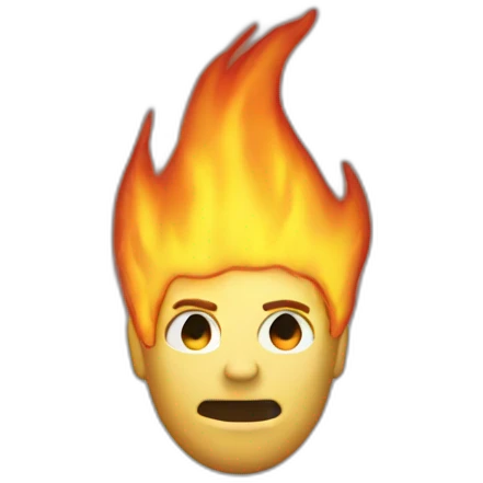 burning-head-single-head emoji