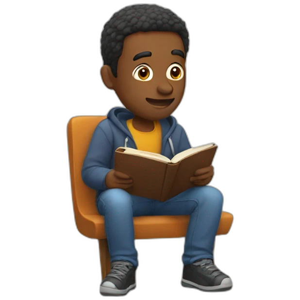 Guy reading text  emoji