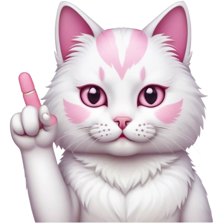 Cat middle finger emoji