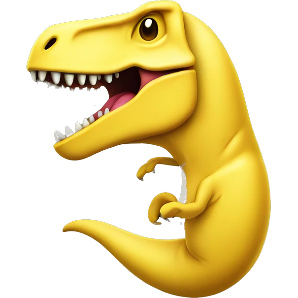 T-rex as banana emoji