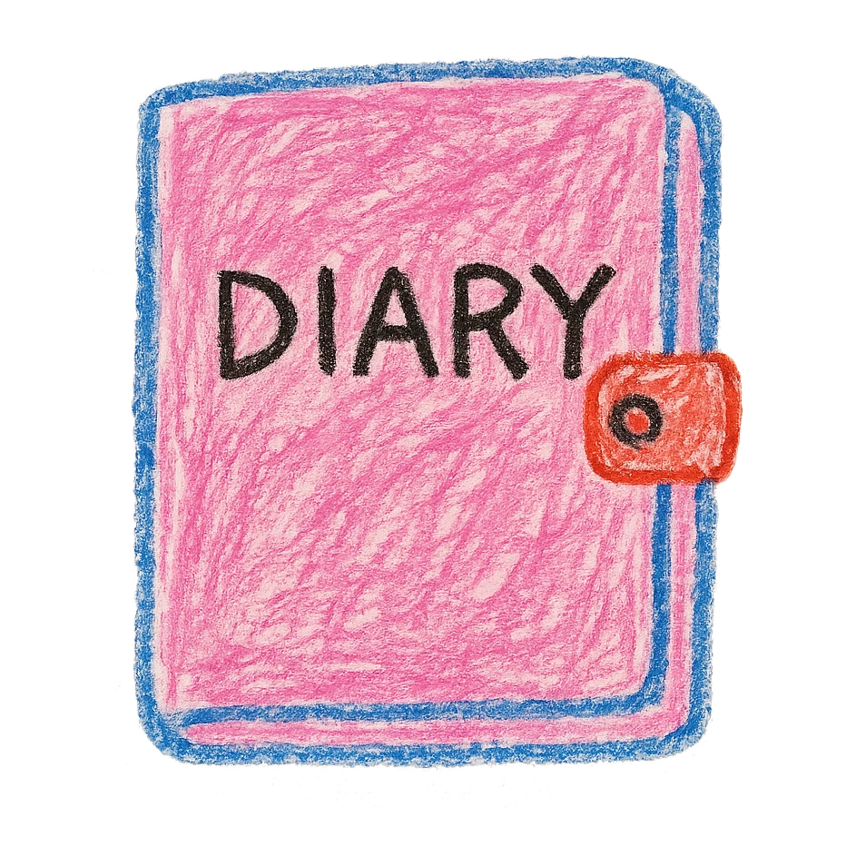 a pink diary emoji