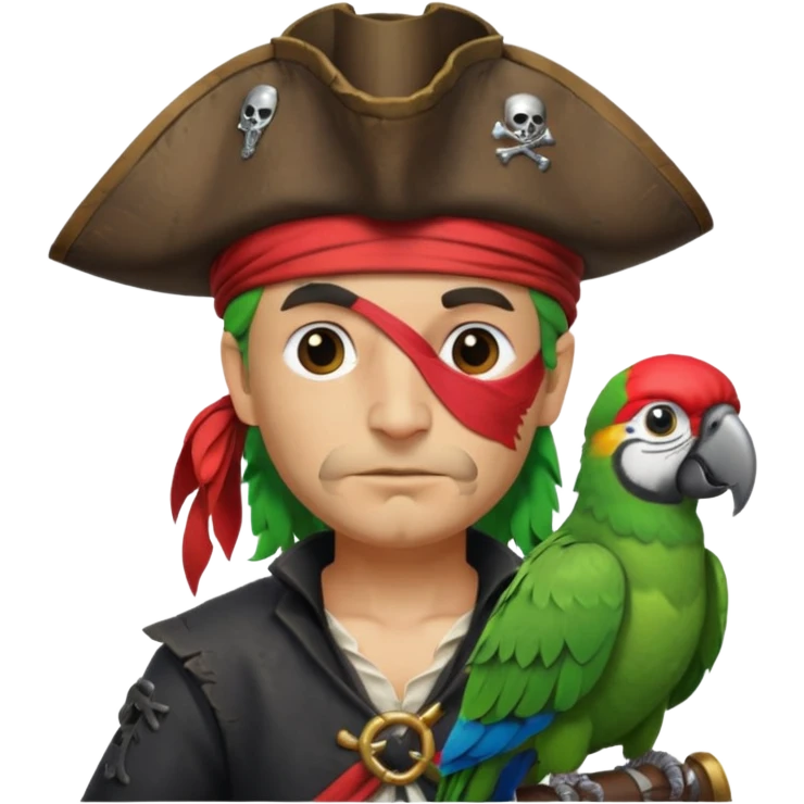 pirate and parrot emoji
