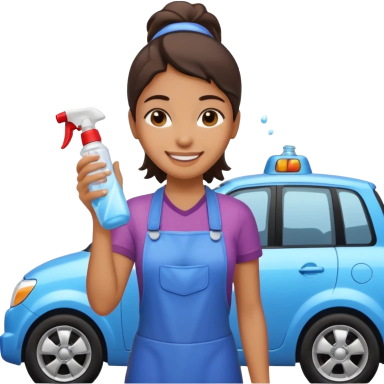 car washer woman with car  emoji