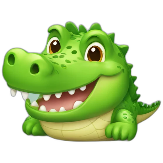 Cute little Chubby Crocodile  emoji