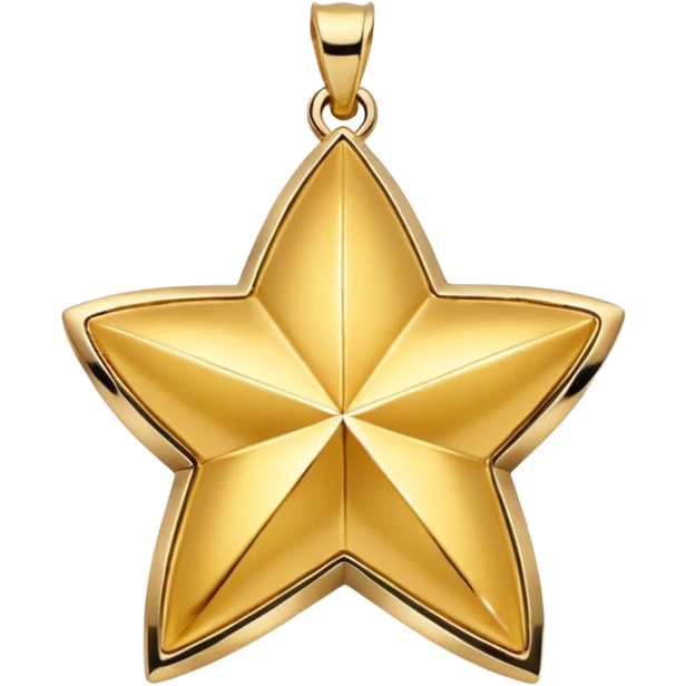 golden star charm-shaped trinket, gold pendant emoji