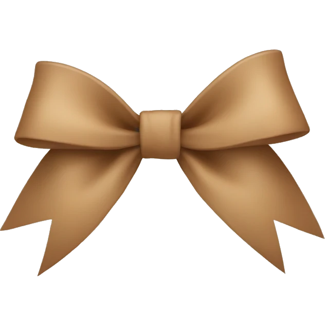 light brown bow emoji