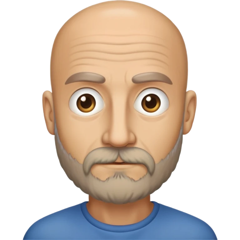 Give me a stalker emoji of a tall skinny bald Italian with scruf beard in his 50s  emoji