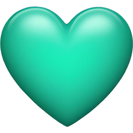 Teal green heart emoji