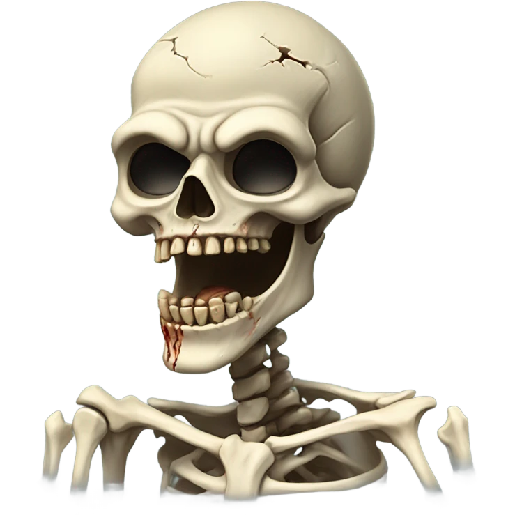 Zombie skeleton emoji