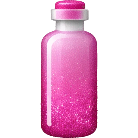 Pink ombre medication bottle with glitter  emoji