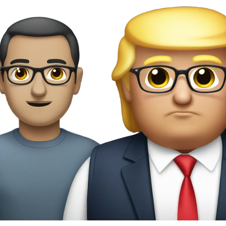 fat guy with glasses and Trump emoji