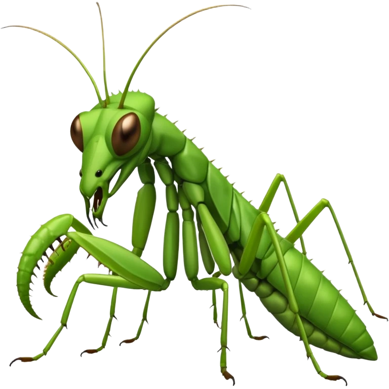 Treacherous praying mantis emoji