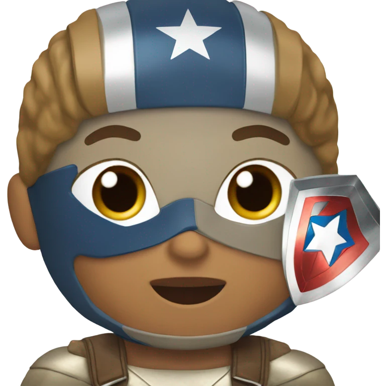Cute boy as captain America emoji
