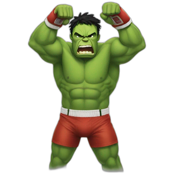 Hulk boxing  emoji