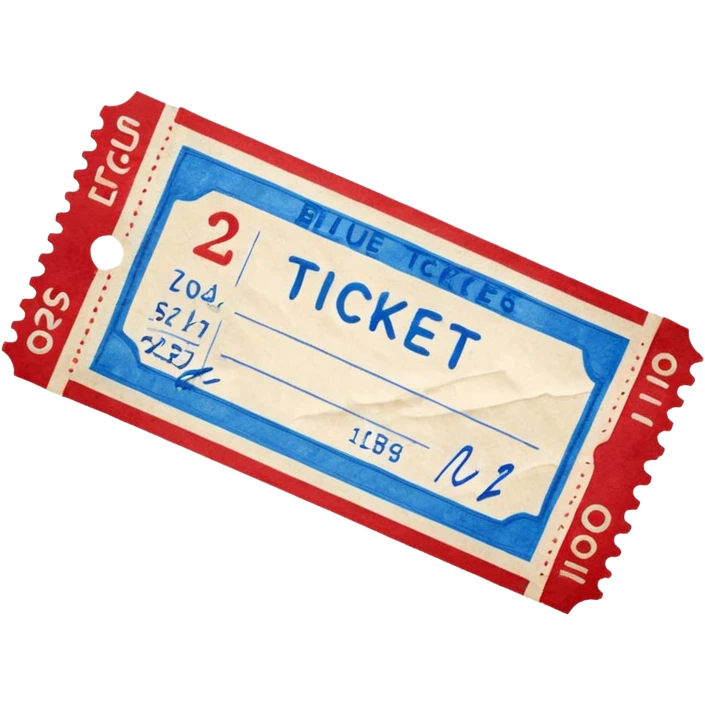 Signed ticket blue (#00A3E0) and red (#F9423A) emoji
