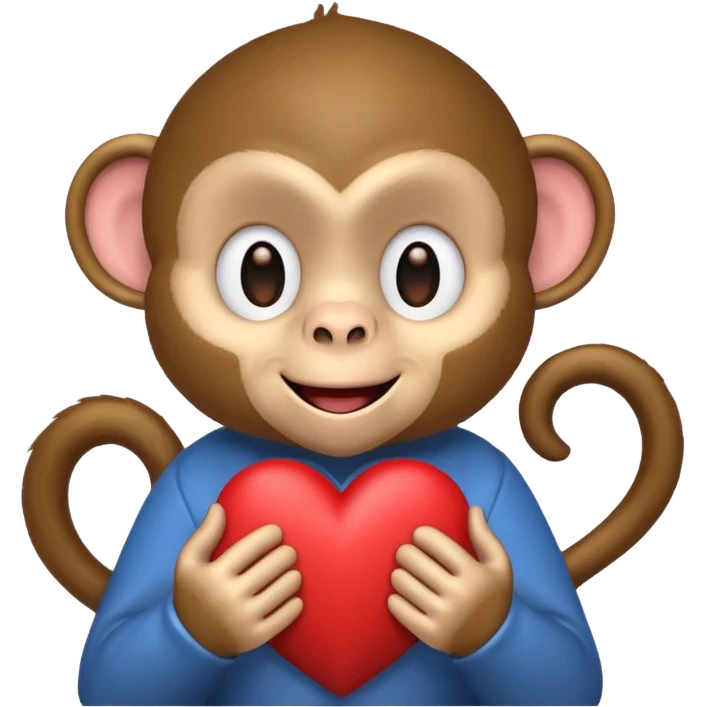 Cute love monkey emoji